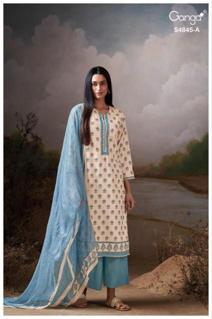 Ganga junoira 4845 cotton dress materials wholesale